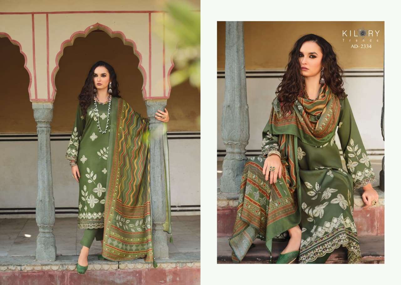 ANDAAZ BY KILORY TRENDS IN PURE JAAM COTTON DIGITAL FOIL PRINT WITH FENCY EMBROIDERY WORK 