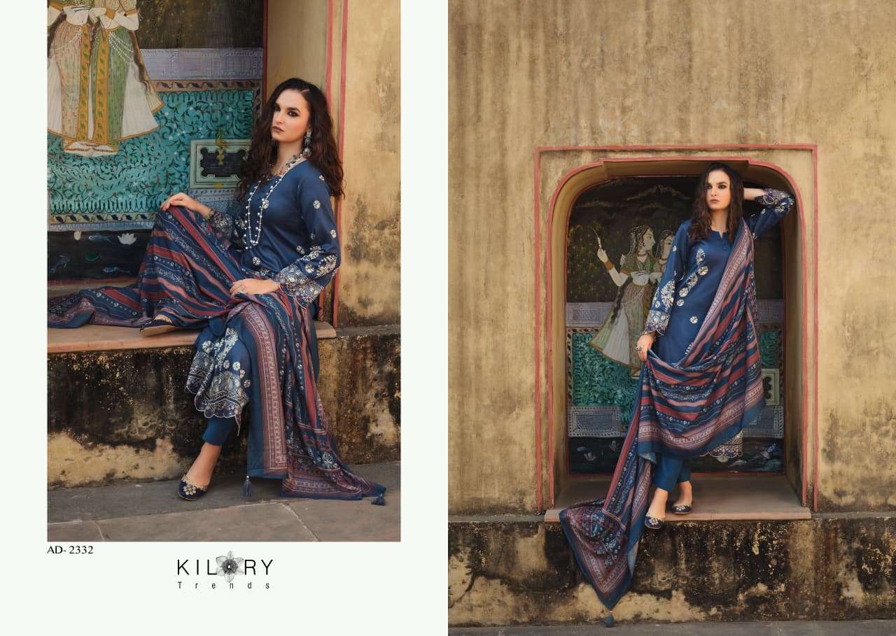 ANDAAZ BY KILORY TRENDS IN PURE JAAM COTTON DIGITAL FOIL PRINT WITH FENCY EMBROIDERY WORK 