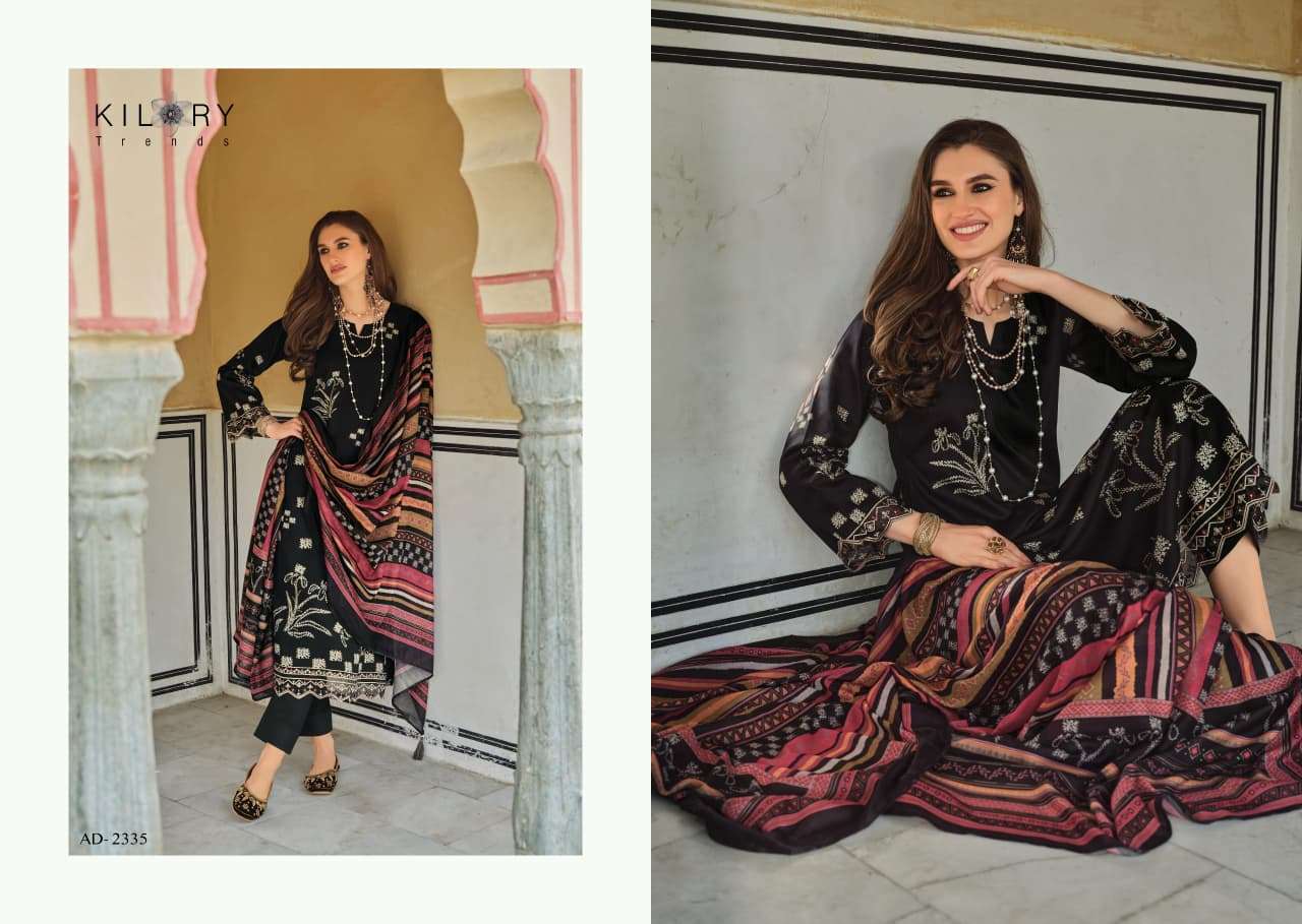 ANDAAZ BY KILORY TRENDS IN PURE JAAM COTTON DIGITAL FOIL PRINT WITH FENCY EMBROIDERY WORK 