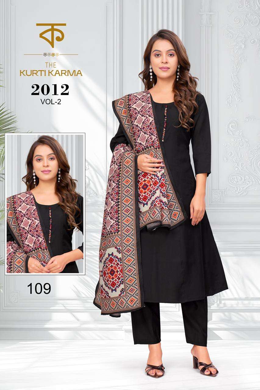 D.NO :- 2012 BY THE KURTI KRAMA IN ROMAN SILK WITH DIGITAL PRINT DUPATTA & POCKET PANT 