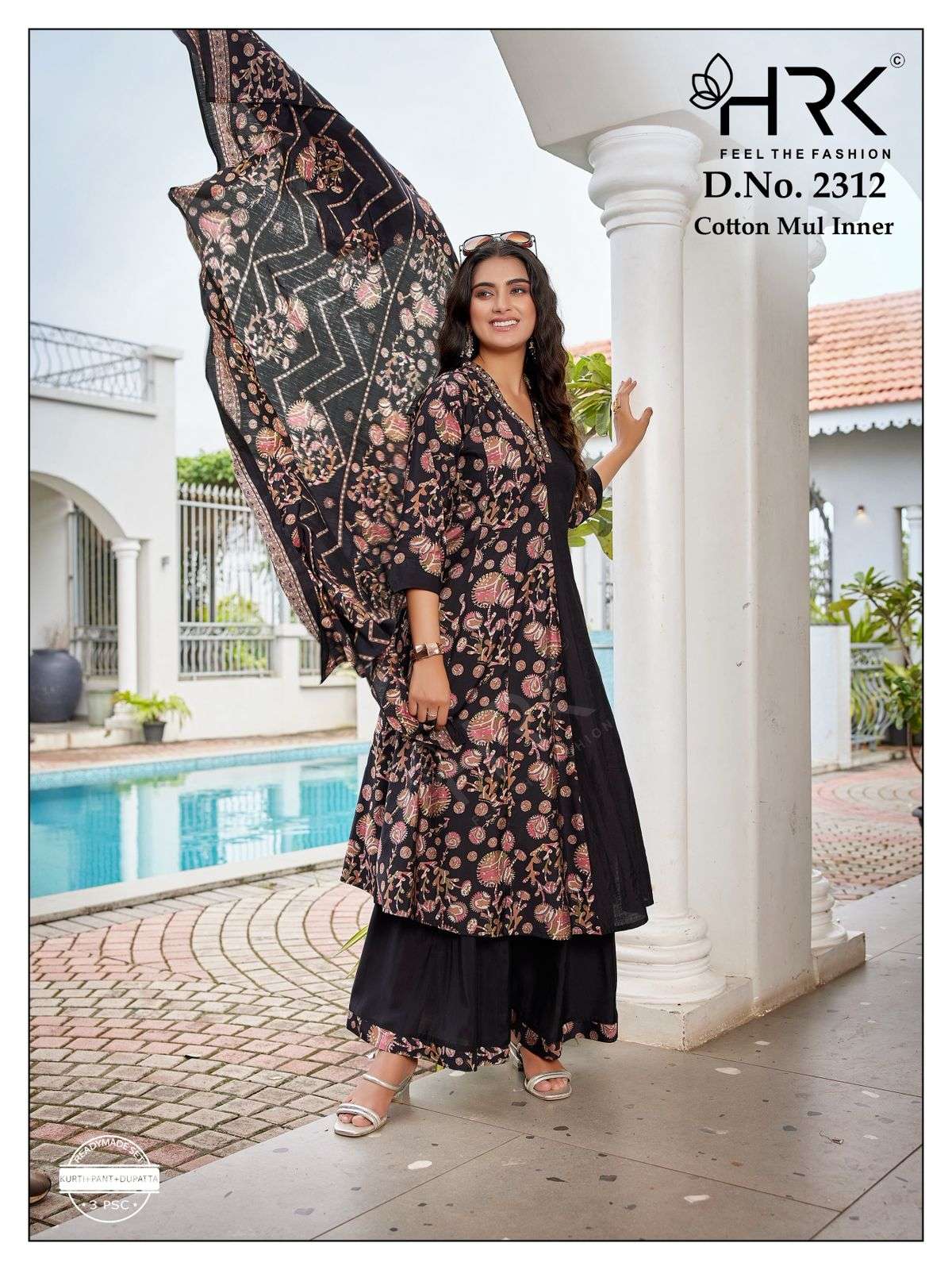 D.NO :- 2312 BY HRK IN SOFT MODAL FOIL PRINT WITH EXCLUSIVE HANDWORK 