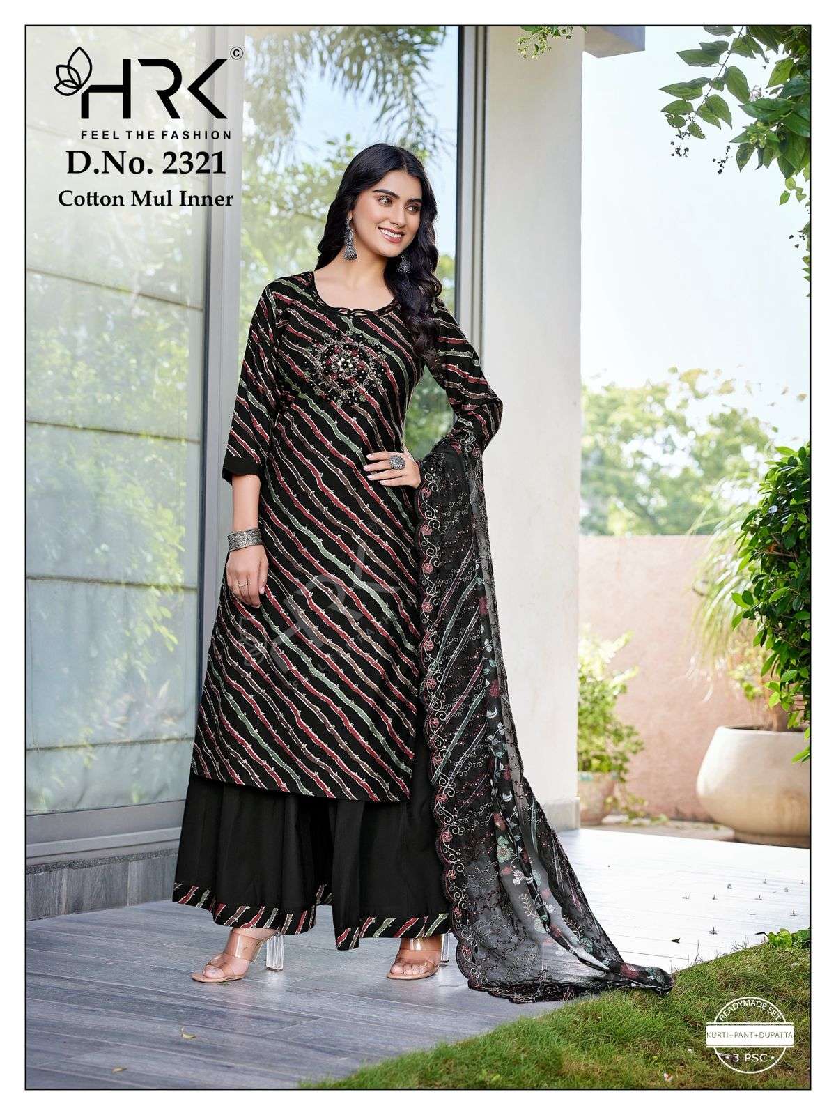D.NO :- 2321 BY HRK IN GADWAL FOIL PRINT WITH HAND WORK & COTTON MUL INNER
