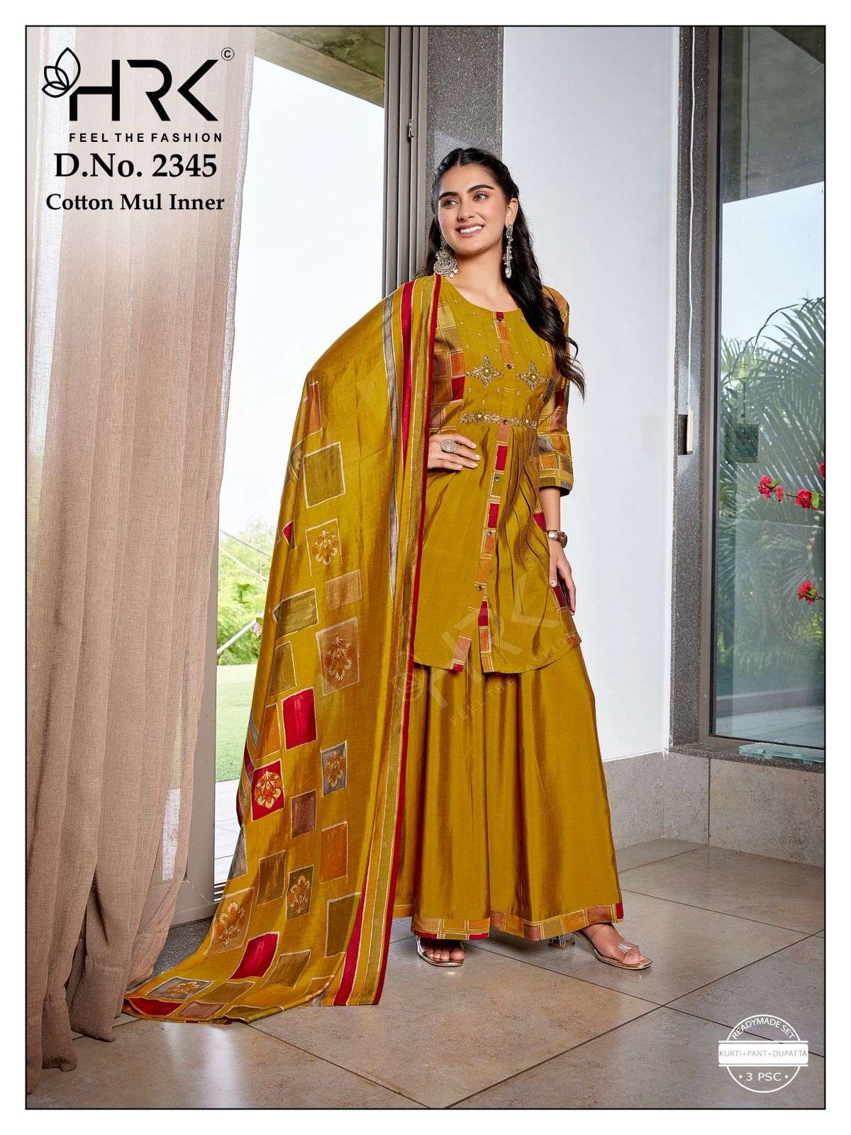 D.NO :- 2345 BY HRK IN SOFT MODAL WITH EXCLUSIVE HAND & EMBROIDERY WORK 