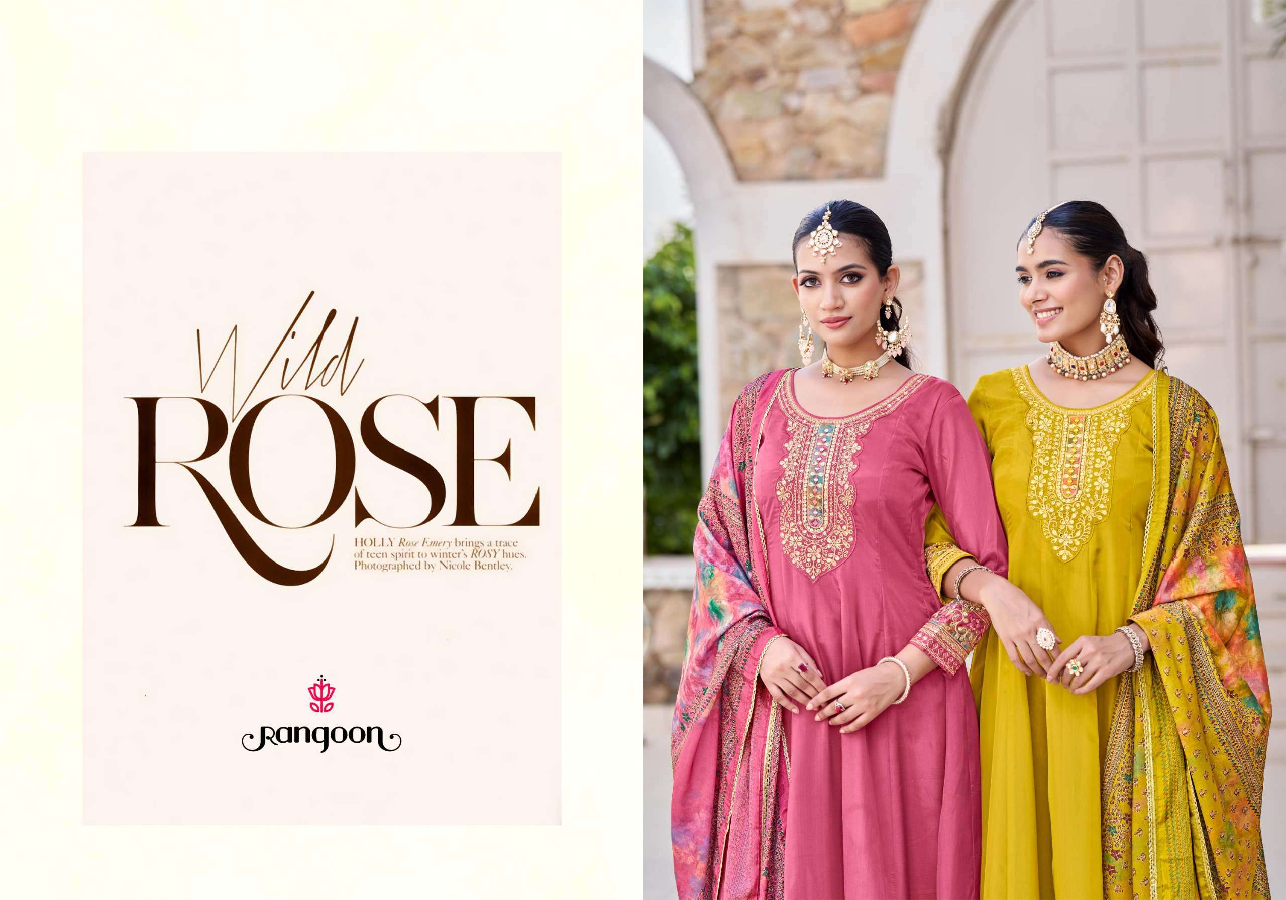 DEVIKA BY RANGOON IN H.O SILK WITH EMBROIDERY AND MIRROR WORK 