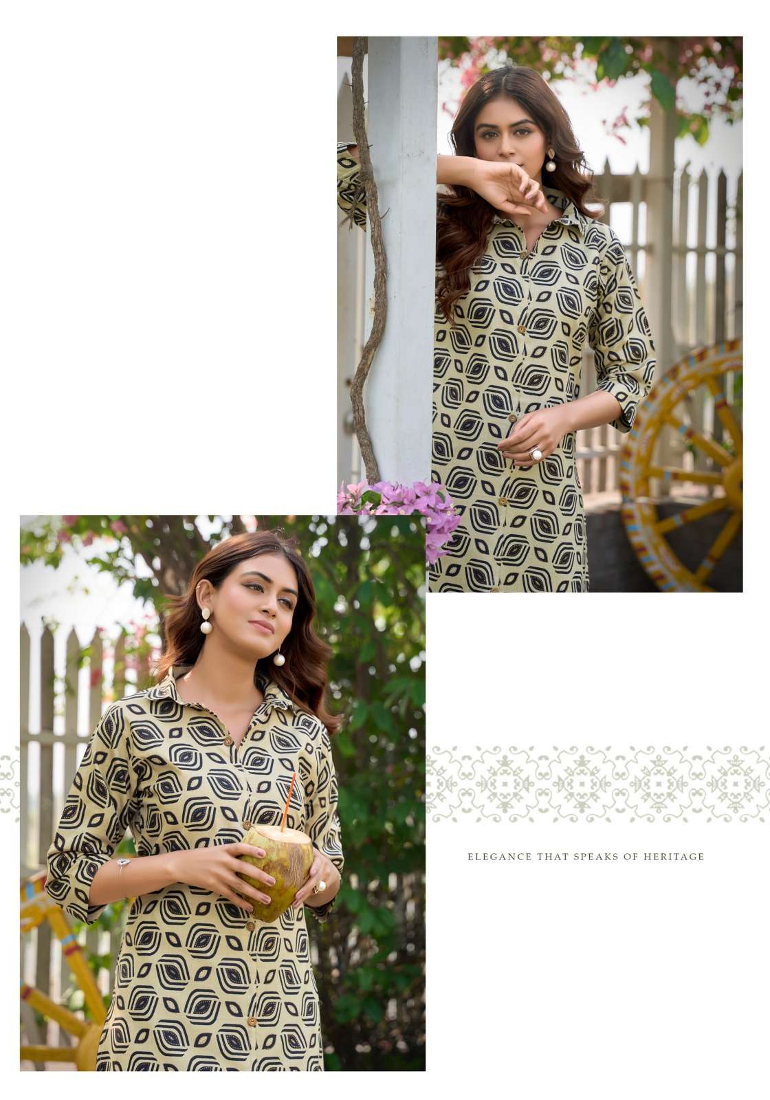 FLOWER VELLY VOL-2 BY VANISKA IN VATICAN PRINT ALINE CUT KURTI & FANCY BUTTON WITH POCKET 