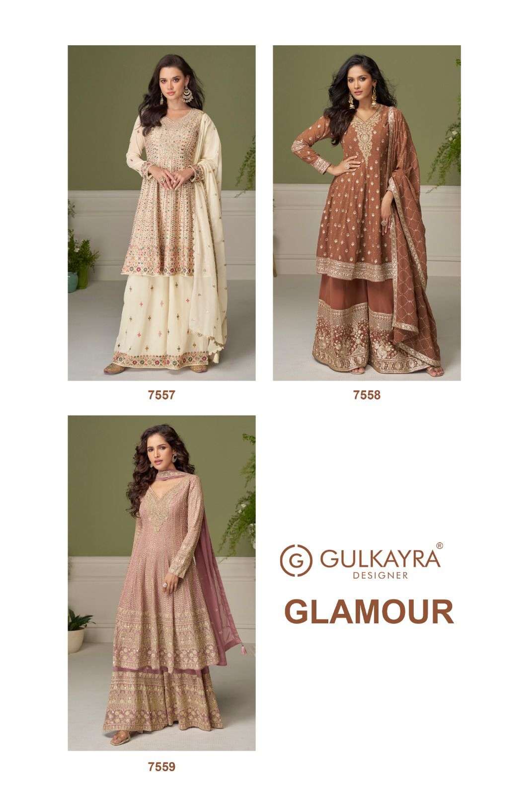 GLAMOUR BY GULKAYRA DESIGNER IN REAL GEORGETTE WITH EMBROIDERY & HAND WORK 