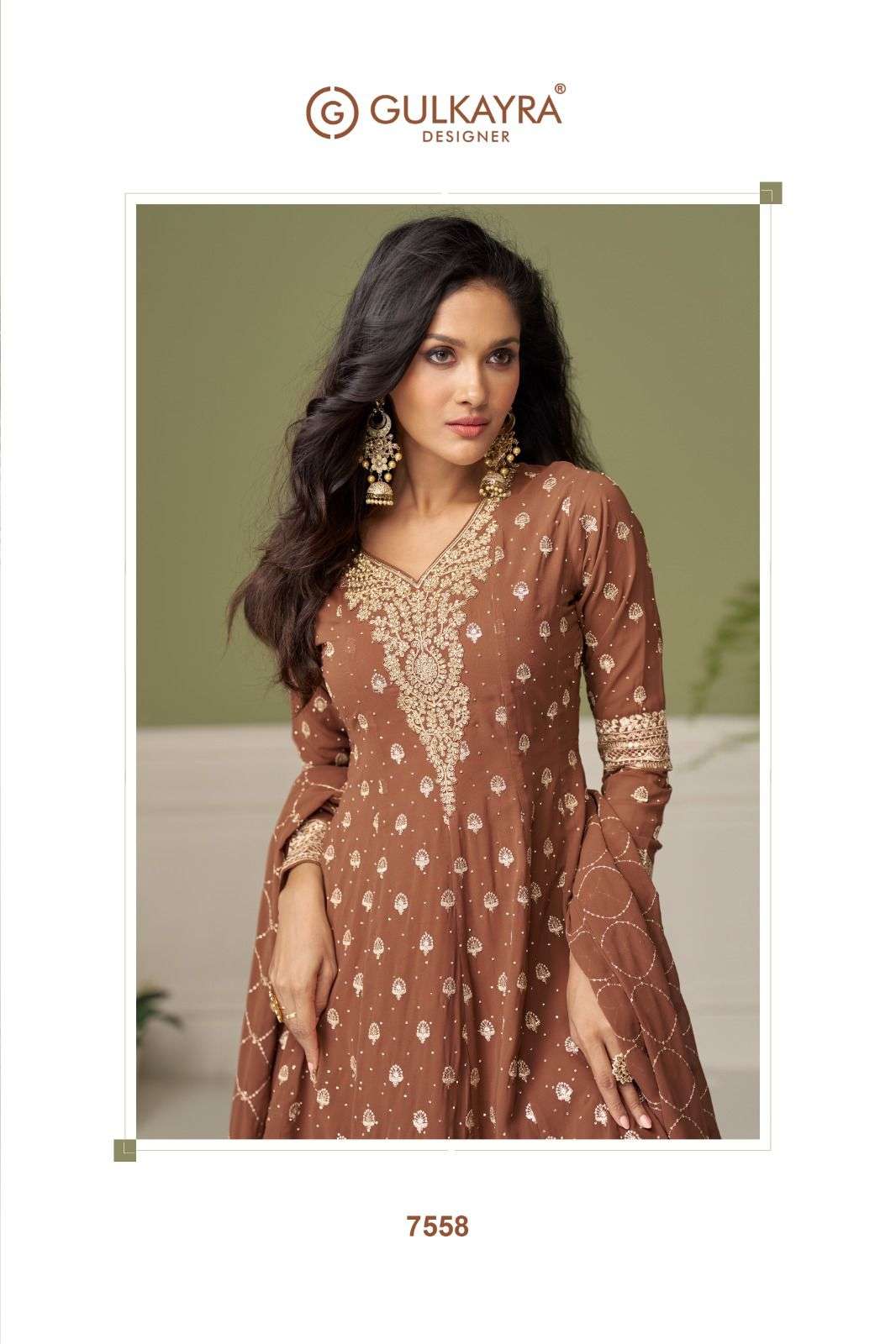 GLAMOUR BY GULKAYRA DESIGNER IN REAL GEORGETTE WITH EMBROIDERY & HAND WORK 