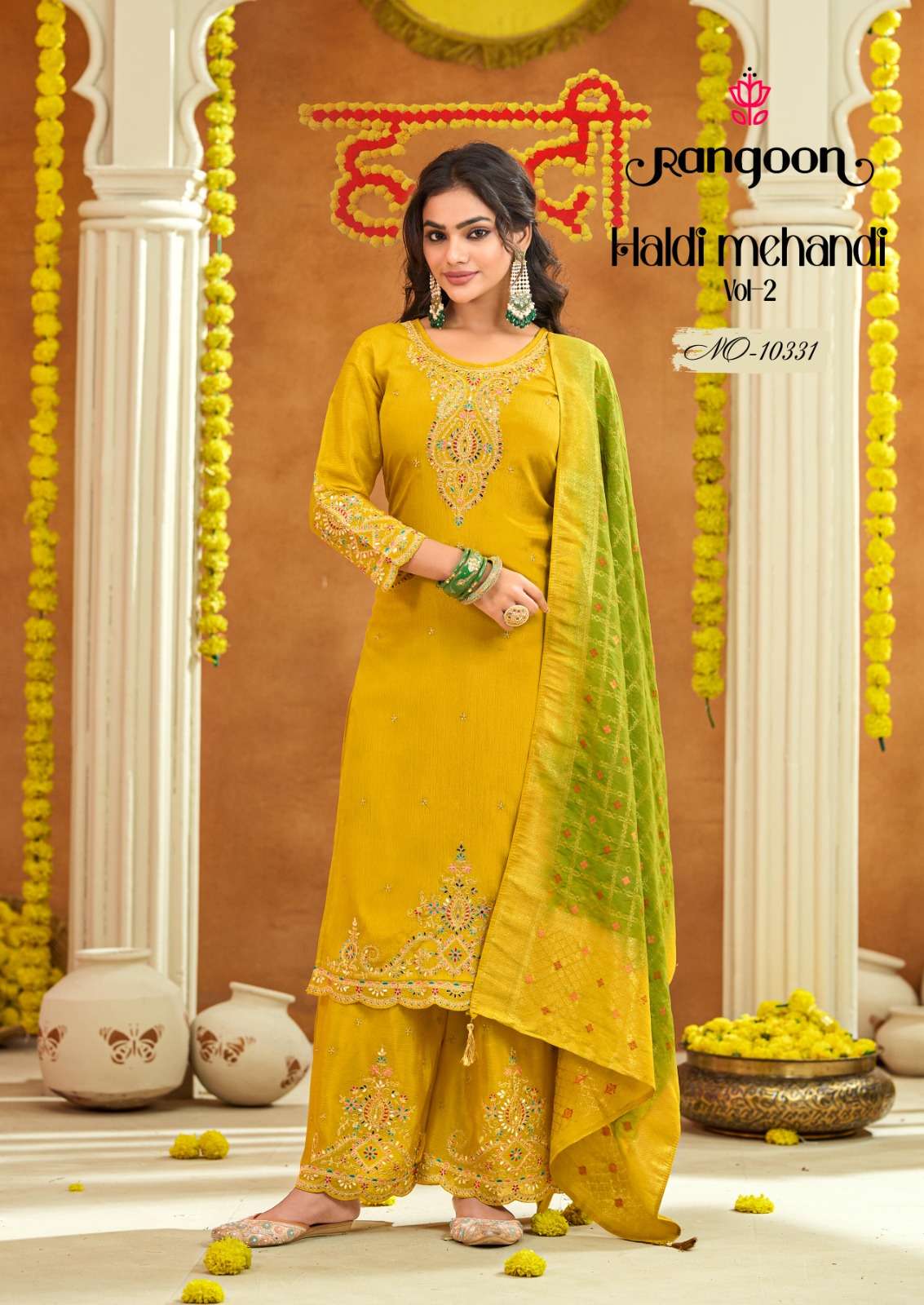 HALDI MEHANDI VOL-02 BY RANGOON IN CHINON WITH FANCY HEAVY CODE WORK AND FULL INNER