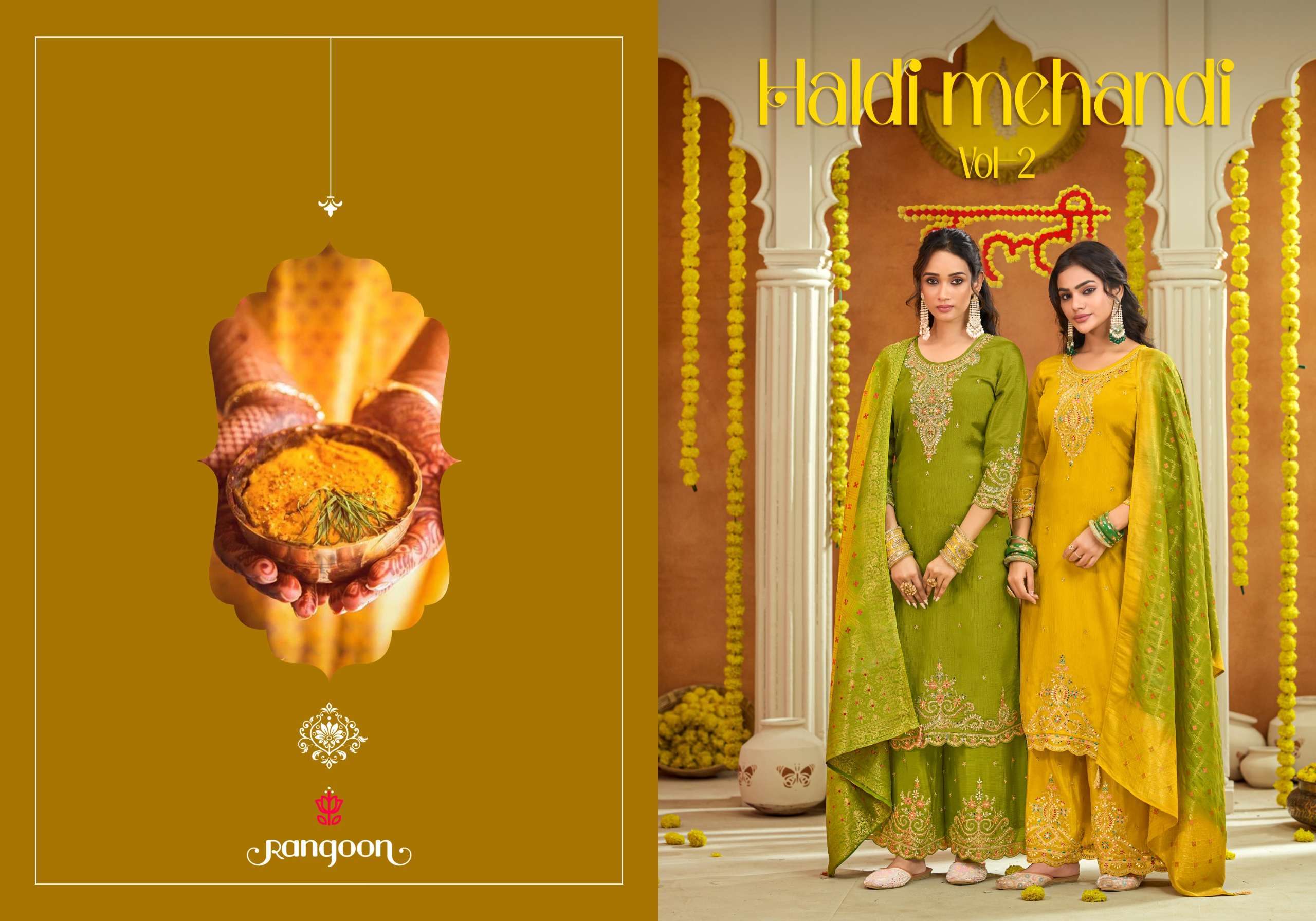 HALDI MEHANDI VOL-02 BY RANGOON IN CHINON WITH FANCY HEAVY CODE WORK AND FULL INNER