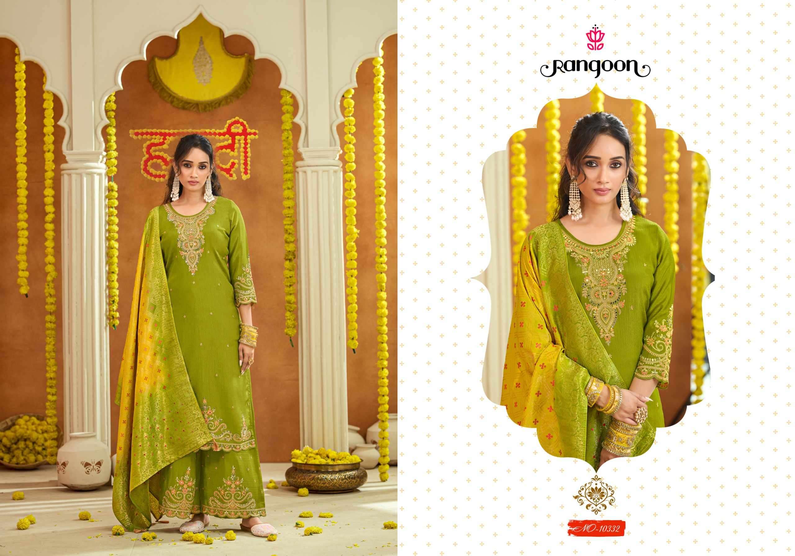 HALDI MEHANDI VOL-02 BY RANGOON IN CHINON WITH FANCY HEAVY CODE WORK AND FULL INNER