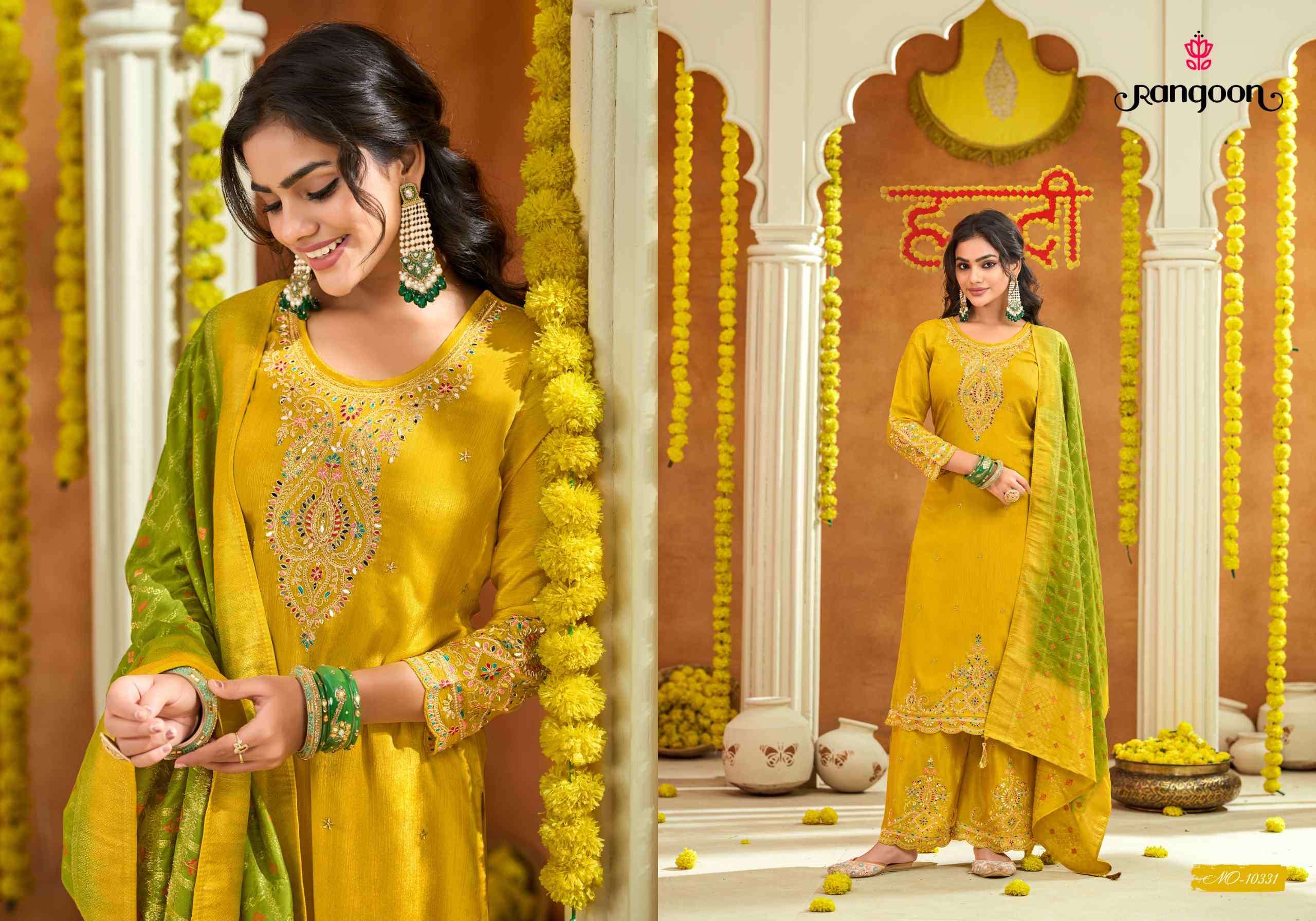 HALDI MEHANDI VOL-02 BY RANGOON IN CHINON WITH FANCY HEAVY CODE WORK AND FULL INNER