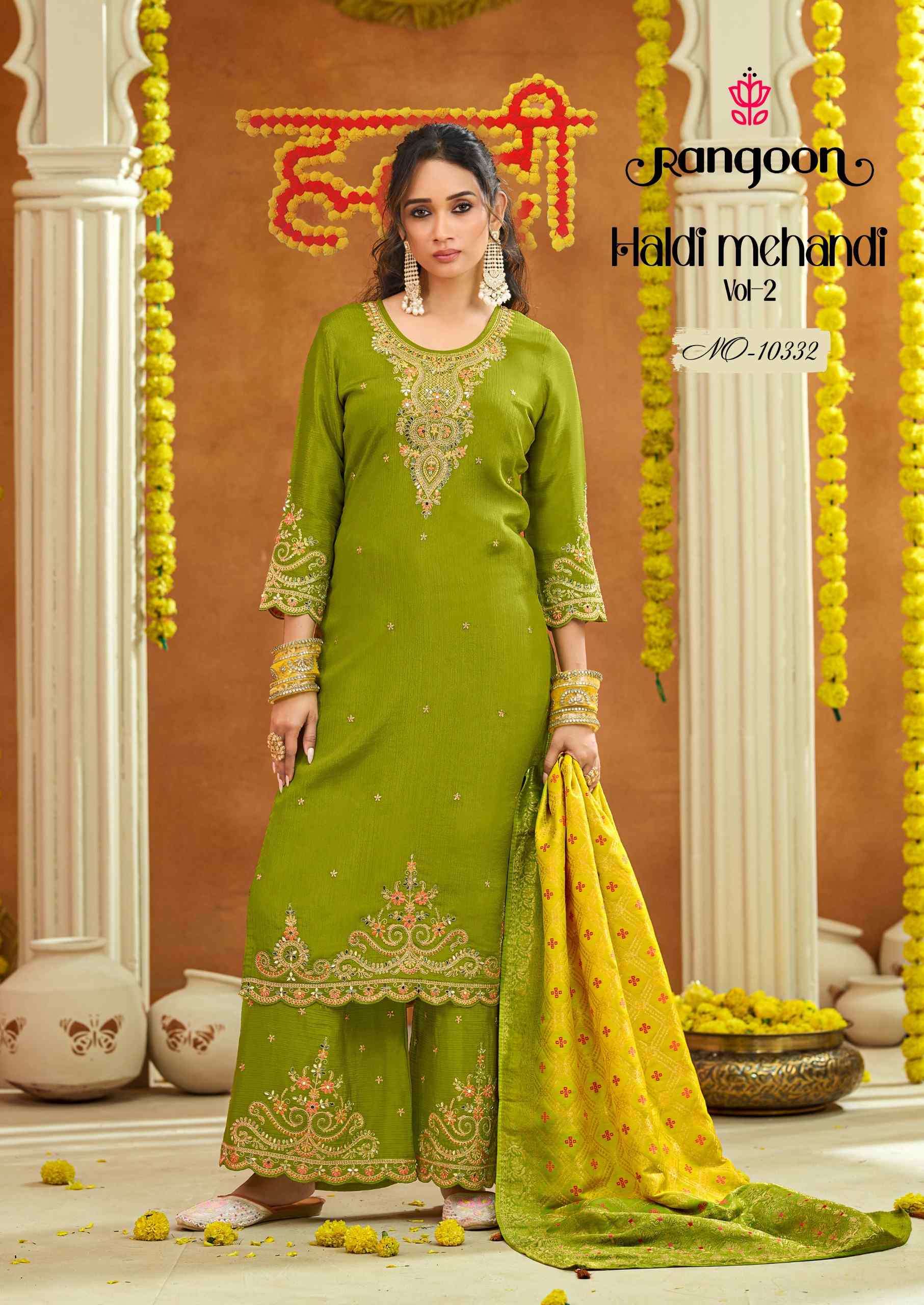 HALDI MEHANDI VOL-02 BY RANGOON IN CHINON WITH FANCY HEAVY CODE WORK AND FULL INNER