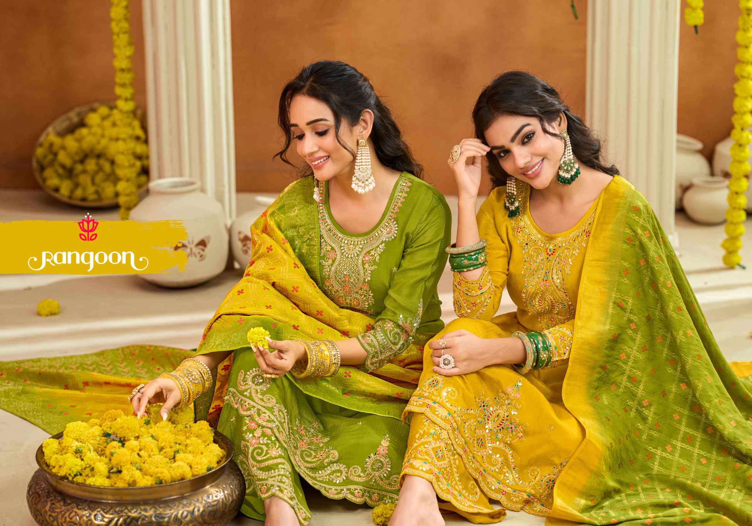 HALDI MEHANDI VOL-02 BY RANGOON IN CHINON WITH FANCY HEAVY CODE WORK AND FULL INNER