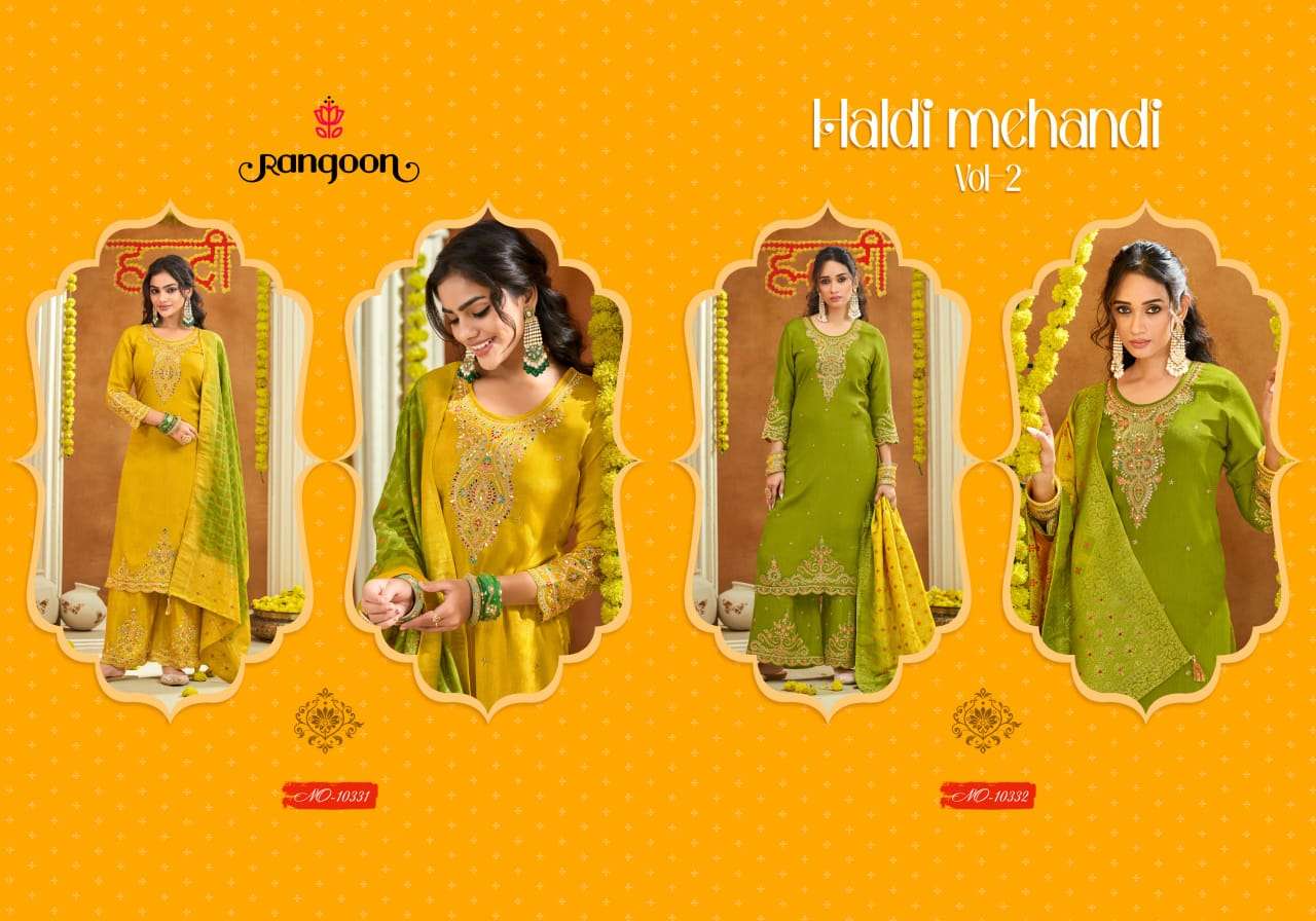 HALDI MEHANDI VOL-02 BY RANGOON IN CHINON WITH FANCY HEAVY CODE WORK AND FULL INNER