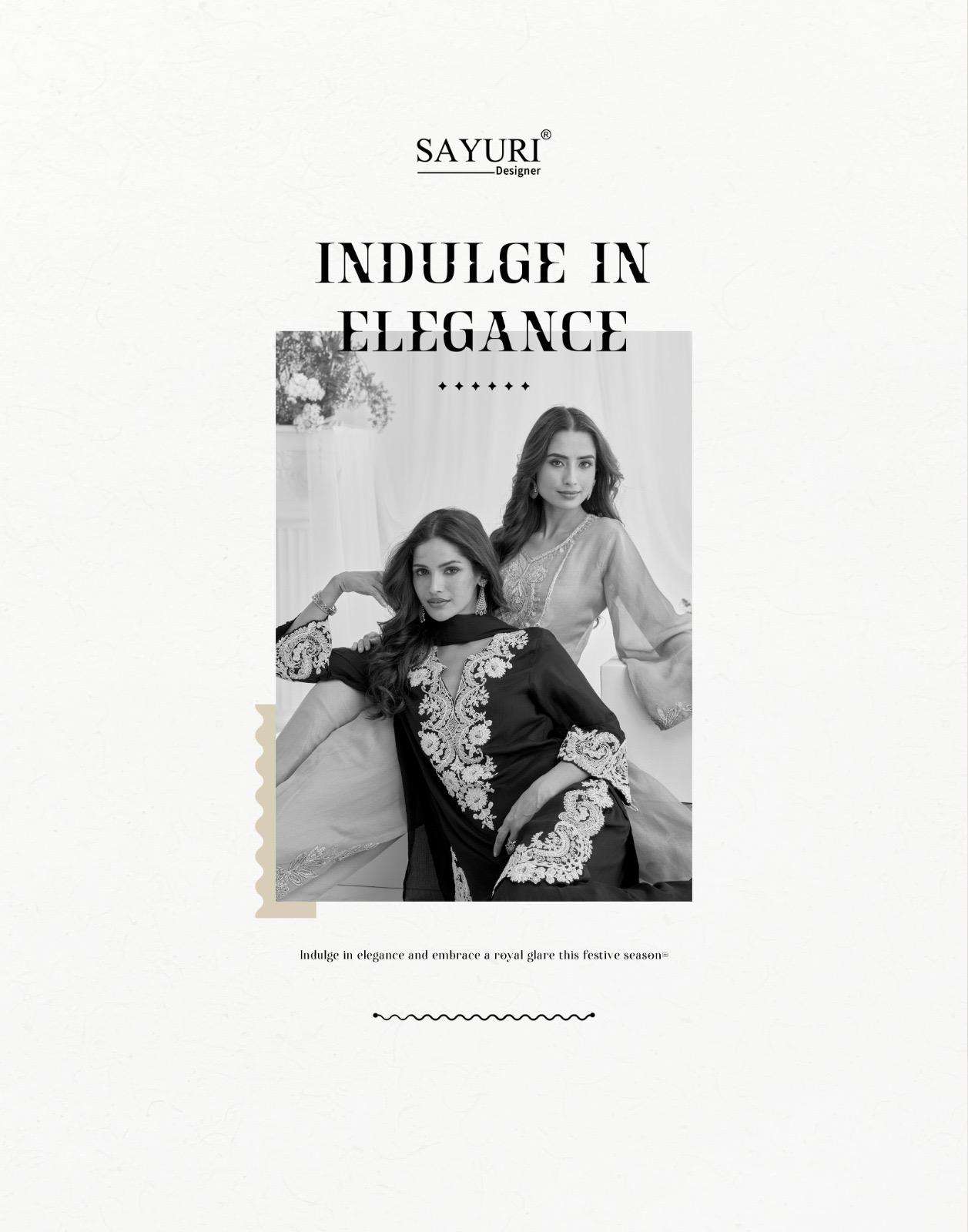 KAJAL BY SAYURI DESIGNER IN REAL GEROGETTE WITH BEADS EMBROIDERED WORK 