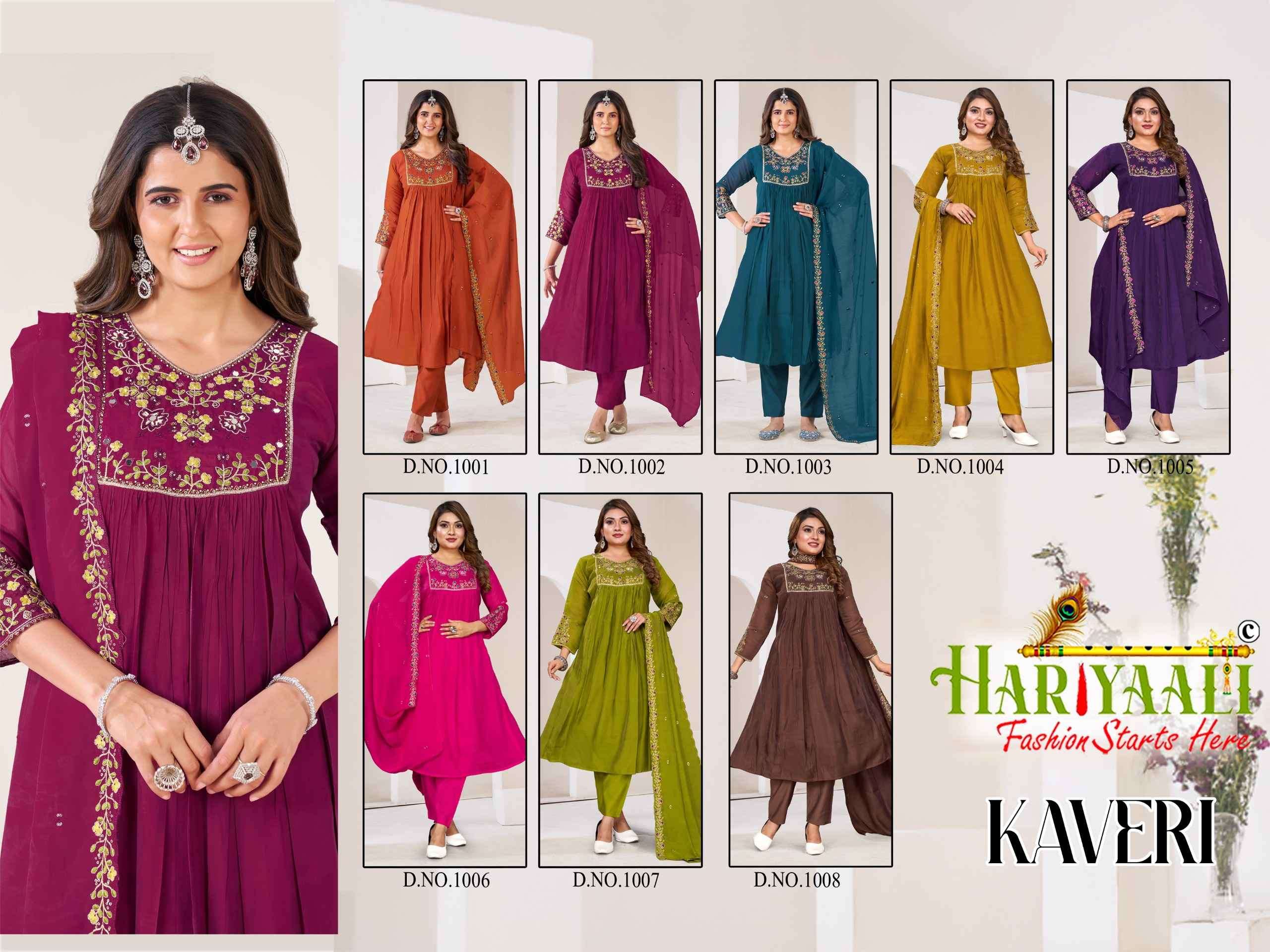 KAVERI BY HARIYAALI FASHION IN PREMIUM MAL CHANDERI WITH EMBROIDERY AND HAND WORK
