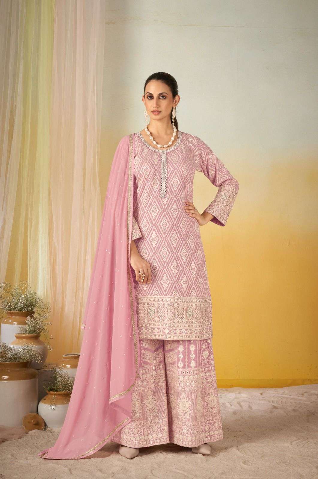 MASTANI BY GULKAYRA DESIGNER IN REAL GEORGETTE SILK WITH EMBROIDERY WORK 