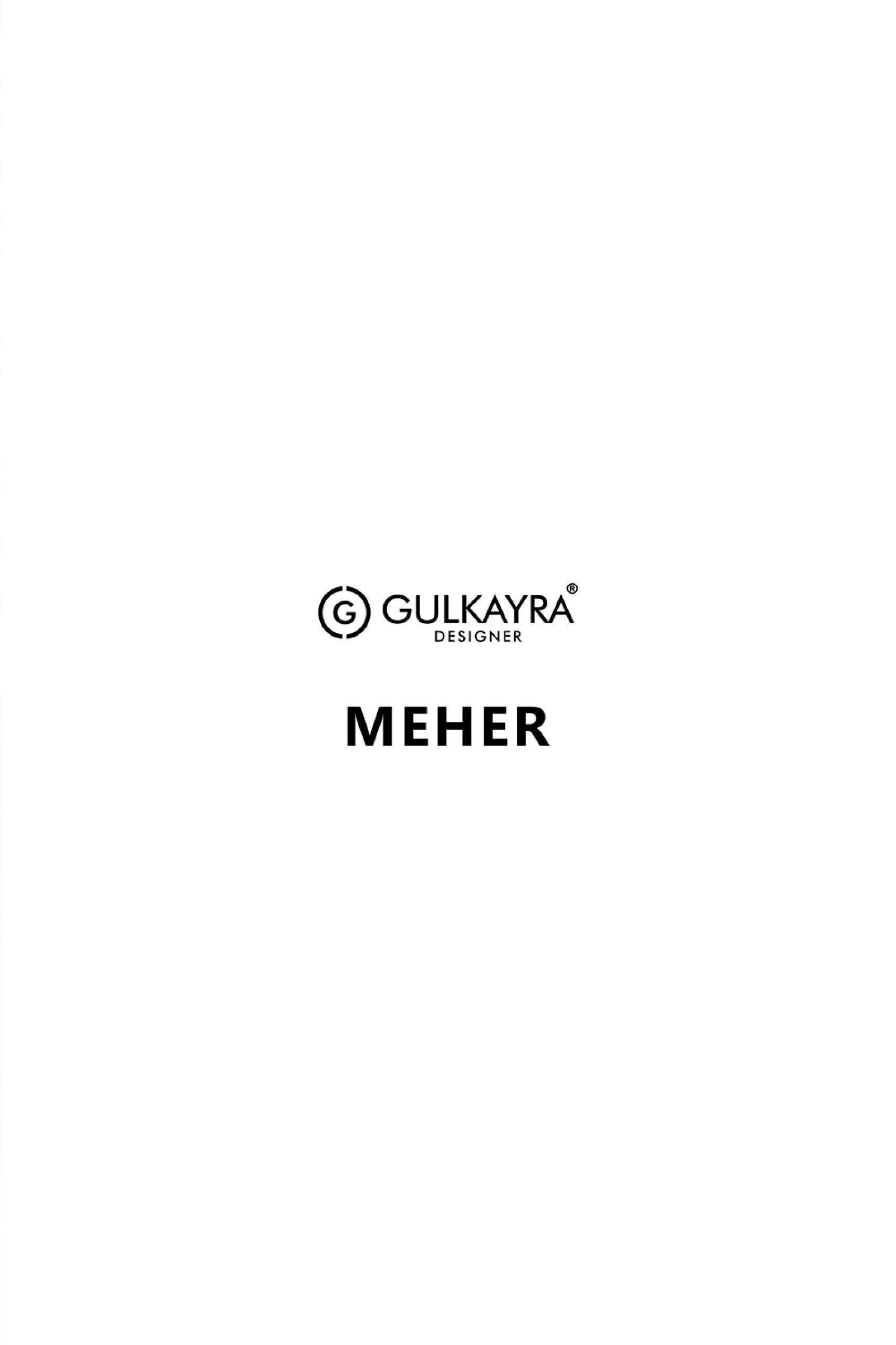 MEHER BY GULKAYRA DESIGNER IN REAL CHINON SILK WITH RMBROIDERY WORK KURTI PALAZO 