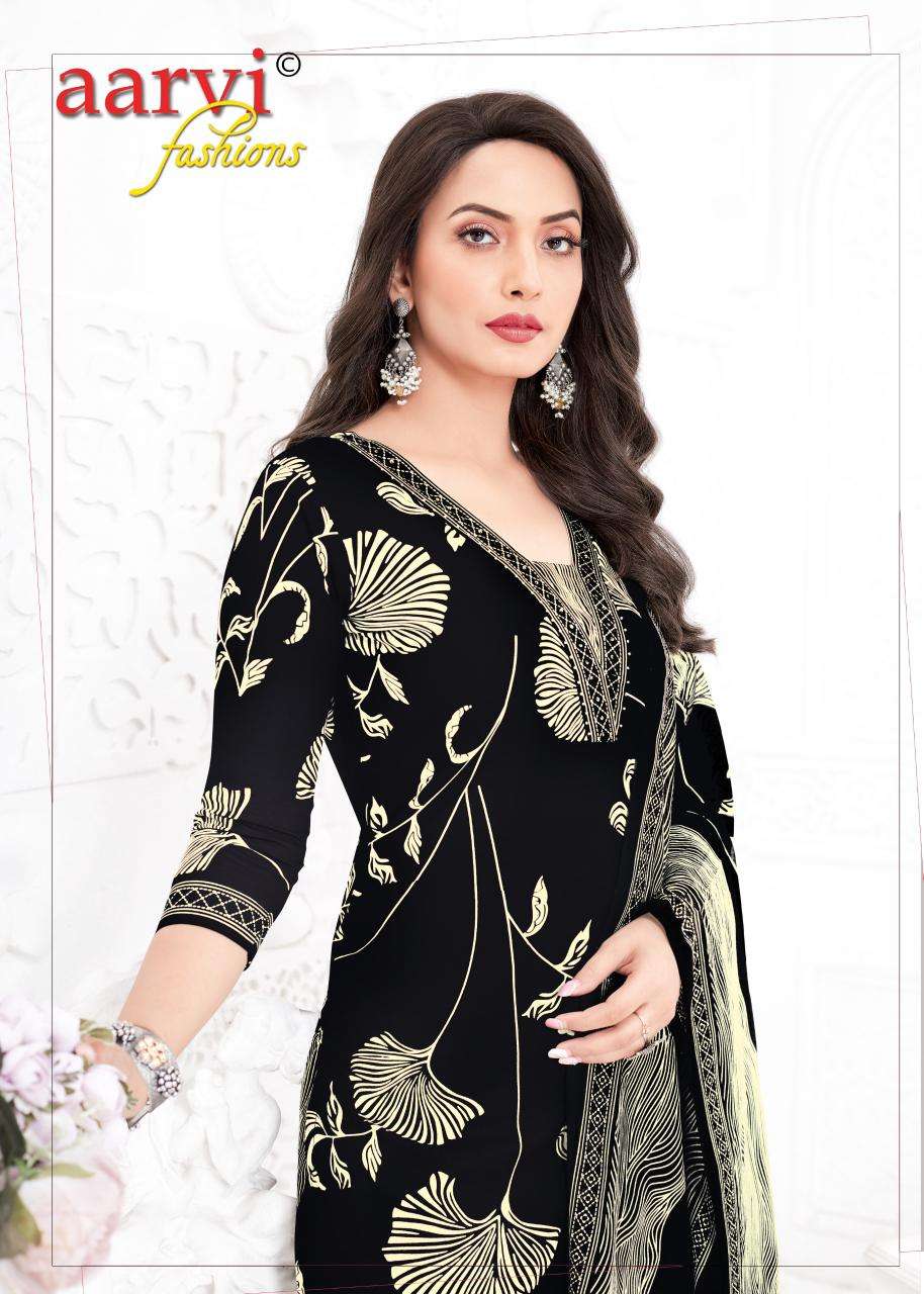 PAYAL VOL-1 BY AARVI FASHION IN COTTON SILK WITH KATHA HAND WORK & MUL DUPATTA 