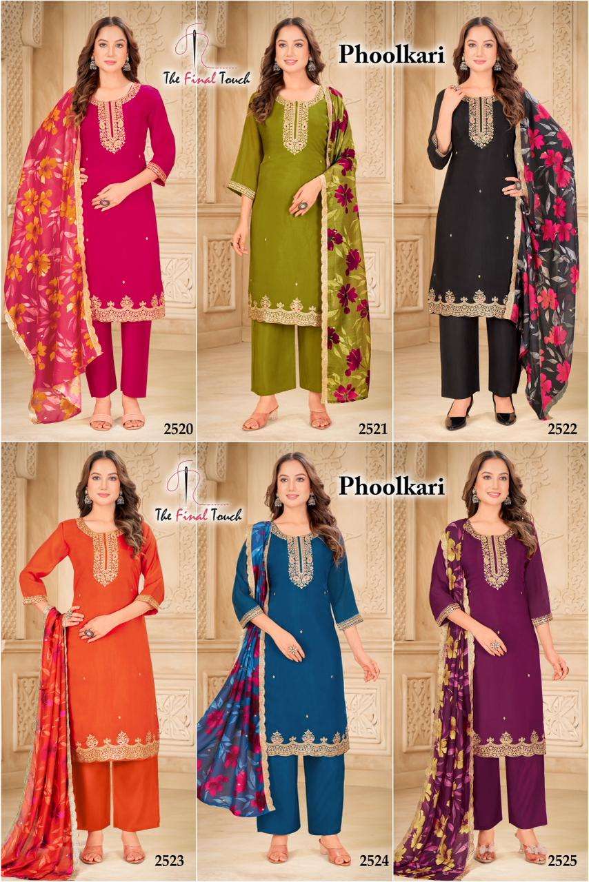 PHOOLKARI BY THE FINAL TOUCH IN MAL CHANDERI WITH EMBROIDERY WORK 