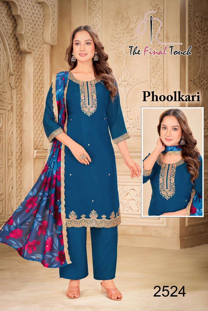 PHOOLKARI BY THE FINAL TOUCH IN MAL CHANDERI WITH EMBROIDERY WORK 