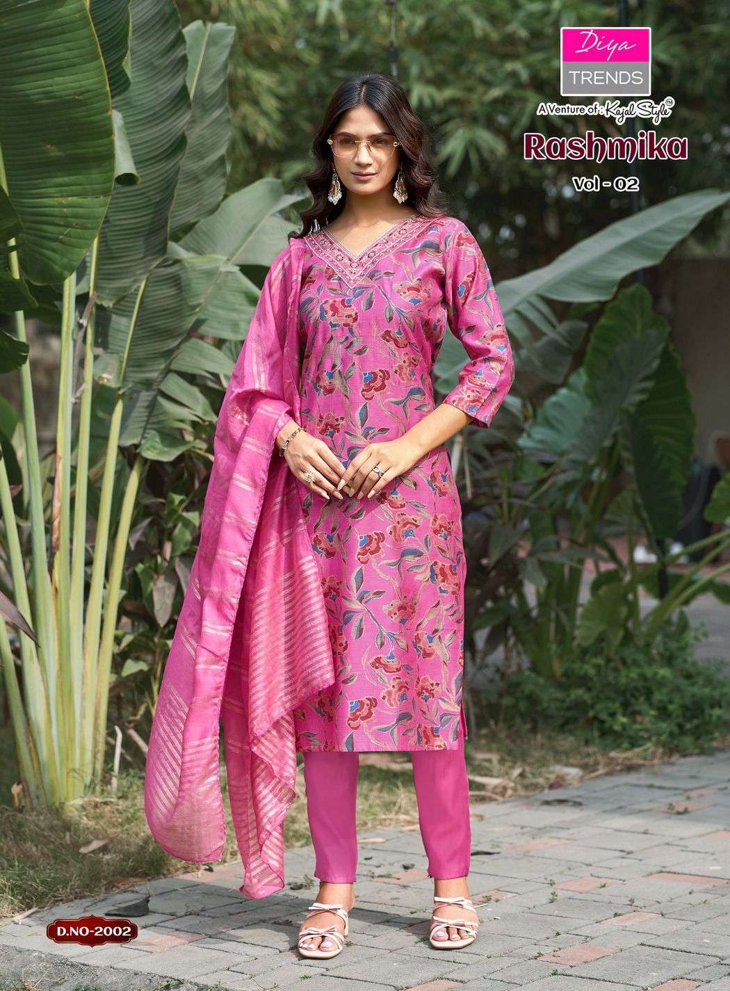 RASHMIKA VOL-2 BY DIYA TRENDZ IN VATICAN SILK WITH FANCY EMBROIDERY WORK & DUPATTA 