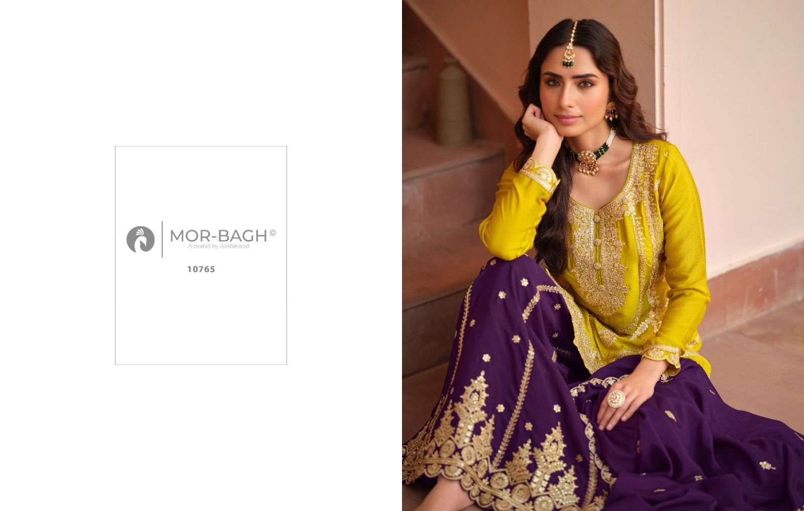 RICHA BY AASHIRWAD CREATION IN PREMIUM CHINNON SILK WITH HEAVY EMBROIDERY WORK 