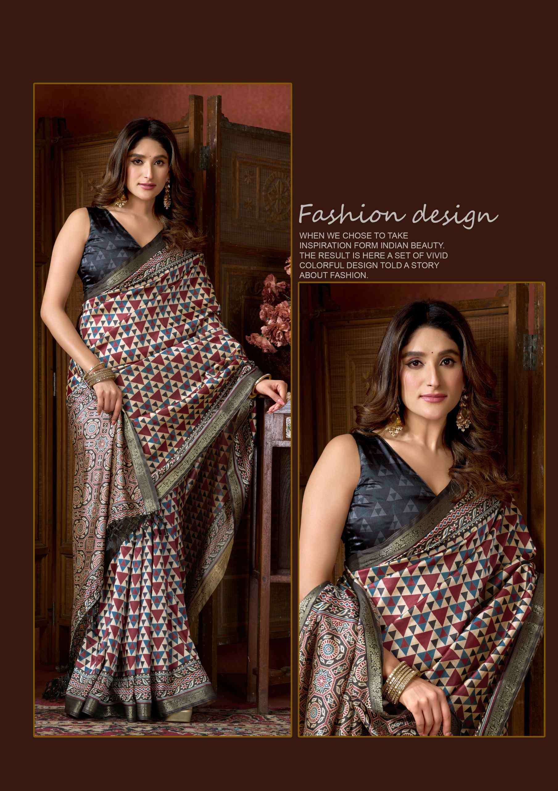 SAMAIRA BY GOBUNI IN CLUSTER DIGITAL SAREE WITH JACQUARD BORDER & JHALLAR 