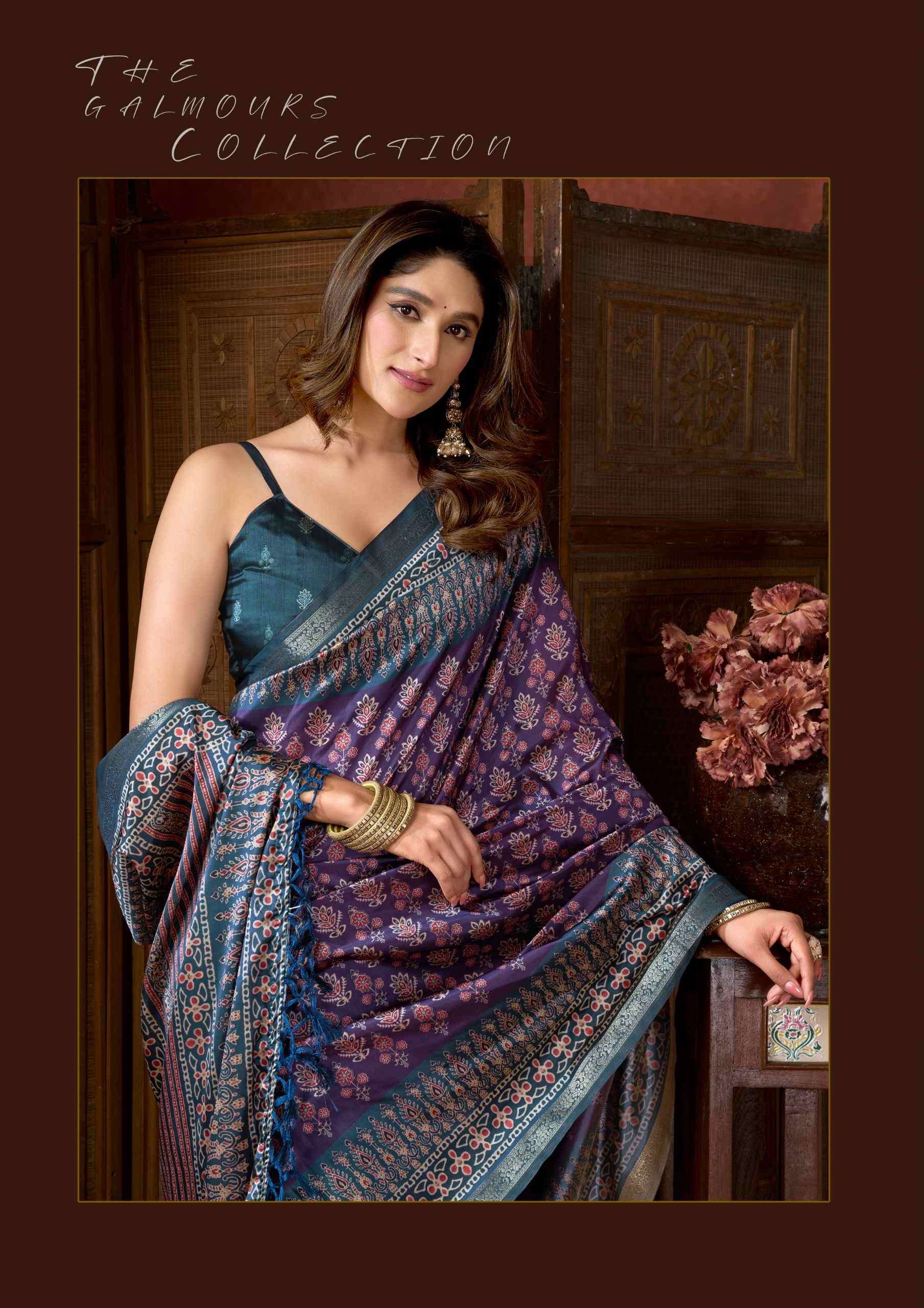 SAMAIRA BY GOBUNI IN CLUSTER DIGITAL SAREE WITH JACQUARD BORDER & JHALLAR 