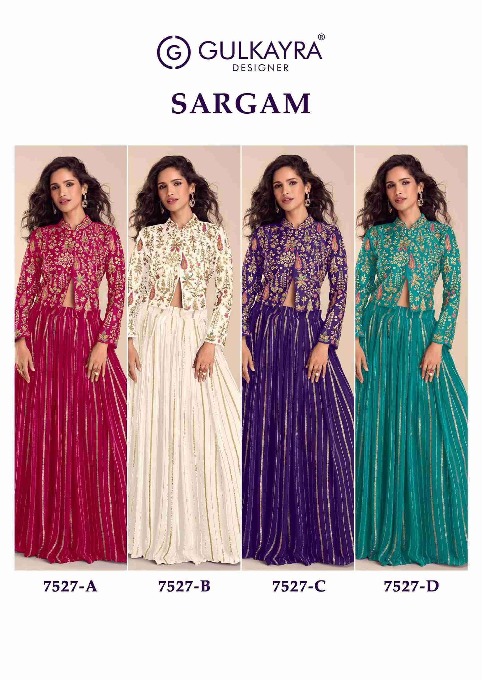 SARGAM BY GULKAYRA DESIGNER IN REAL VICHITRA SILK WITH EMBROIDERY & HAND WORK