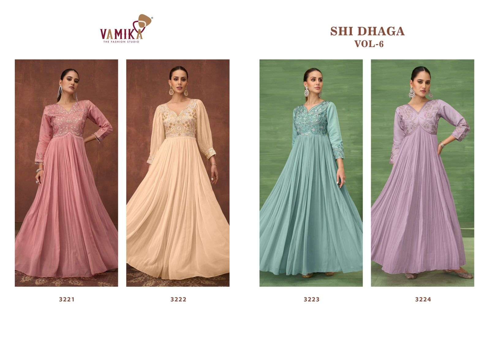 SUI DHAGA VOL-6 BY VAMIKA IN HEAVY VISCOS GEORGETTE WITH HEAVY EMBROIDERY WORK 