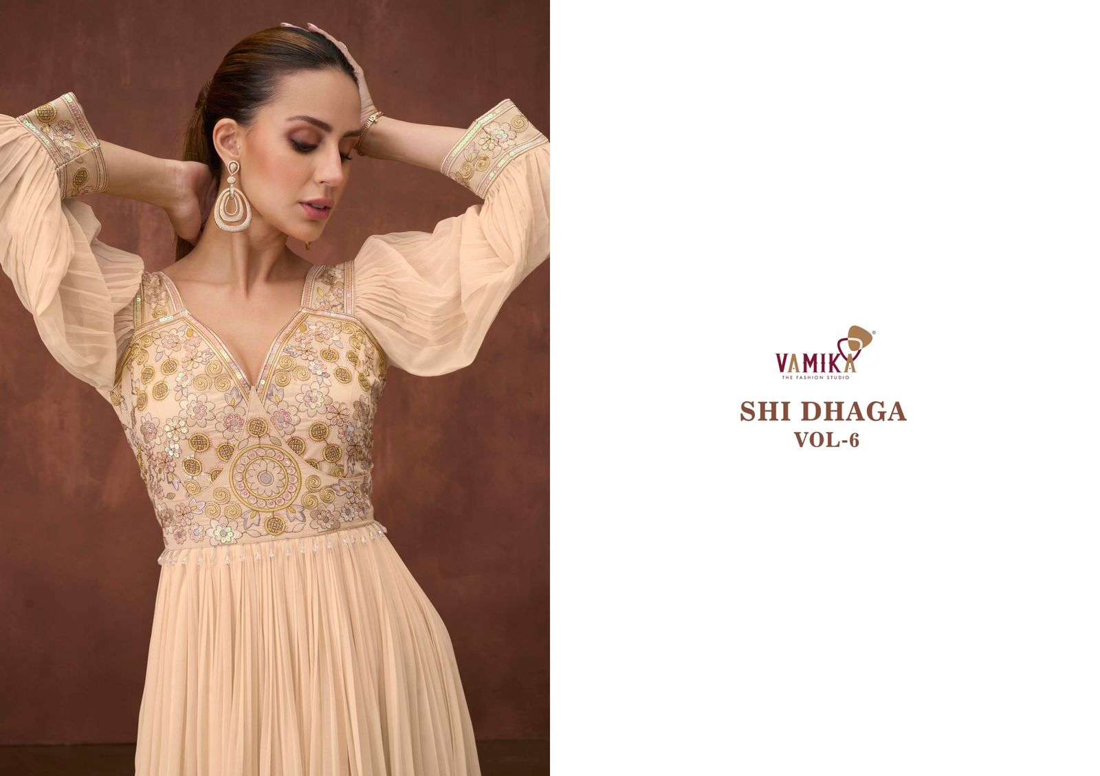 SUI DHAGA VOL-6 BY VAMIKA IN HEAVY VISCOS GEORGETTE WITH HEAVY EMBROIDERY WORK 