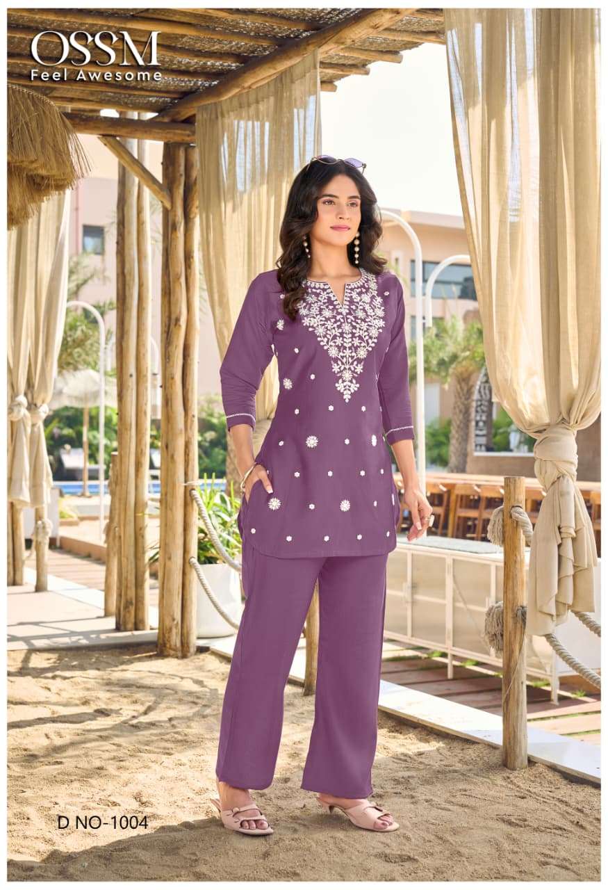 VAMA VOL-5 BY OSSM VISCOSE VATICAN SILK WITH HEAVY EMBROIDERY CO-ORD SET COLLECTION 