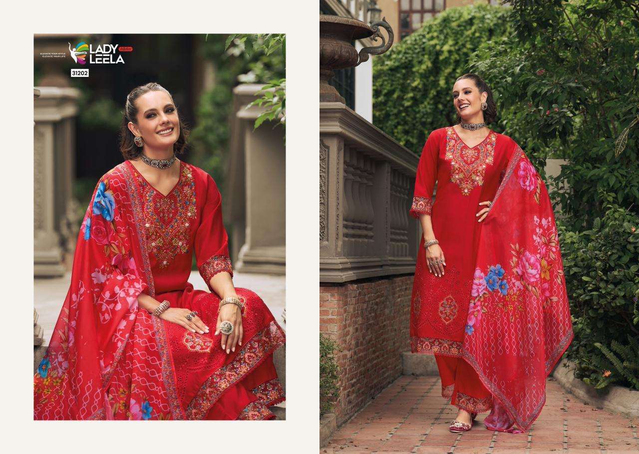 VARA VOL-2 BY LADY LEELA IN VISCOSE FABRIC KURTIS WITH EMBROIDERY & HAND WORK