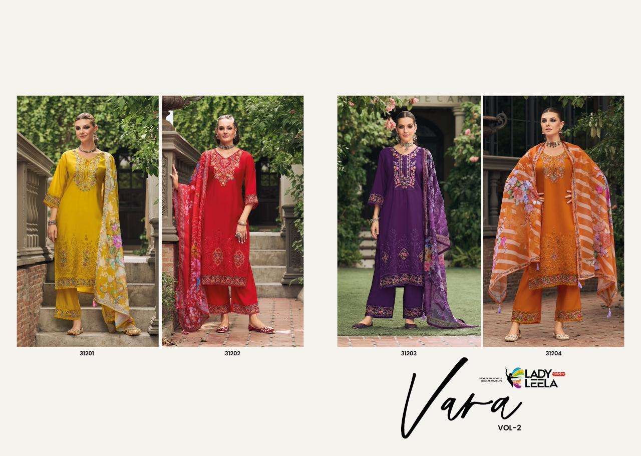 VARA VOL-2 BY LADY LEELA IN VISCOSE FABRIC KURTIS WITH EMBROIDERY & HAND WORK