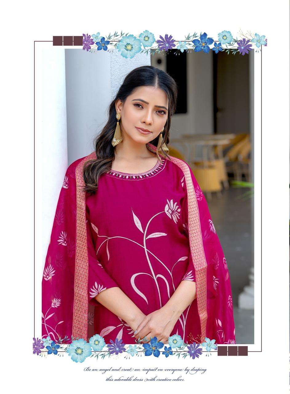 ZARA VOL-2 BY ERRAHA IN PREMIUM VATICAN WITH ADJUSTMENT PRINTS & EMBROIDERY WORK 