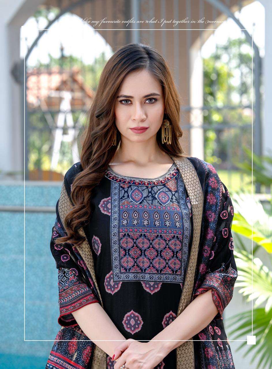 ZARA VOL-2 BY ERRAHA IN PREMIUM VATICAN WITH ADJUSTMENT PRINTS & EMBROIDERY WORK 