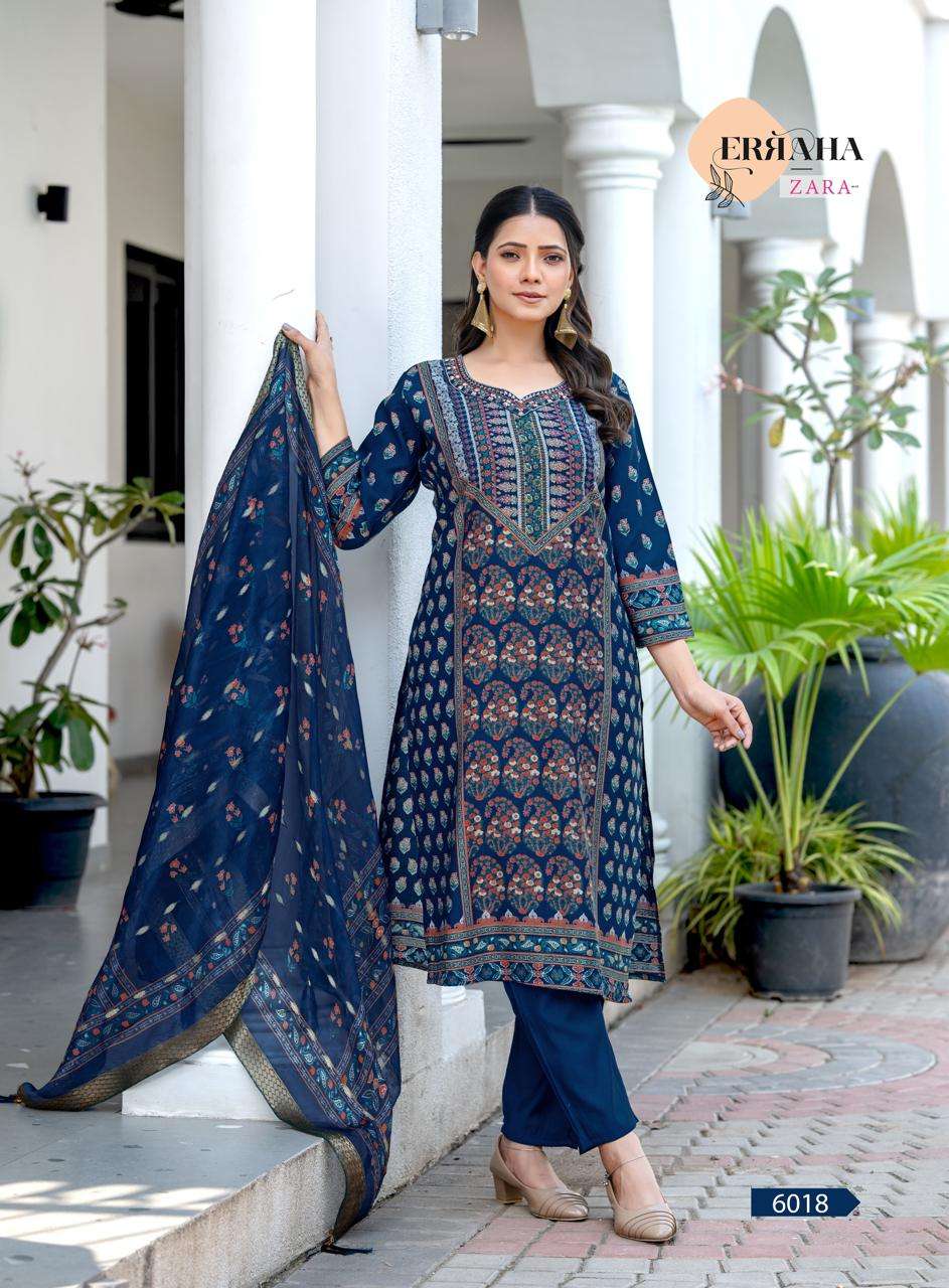 ZARA VOL-2 BY ERRAHA IN PREMIUM VATICAN WITH ADJUSTMENT PRINTS & EMBROIDERY WORK 