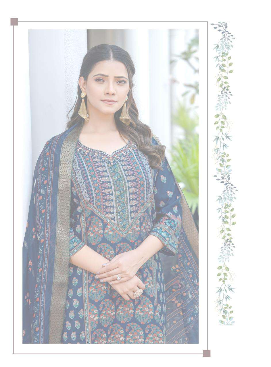 ZARA VOL-2 BY ERRAHA IN PREMIUM VATICAN WITH ADJUSTMENT PRINTS & EMBROIDERY WORK 