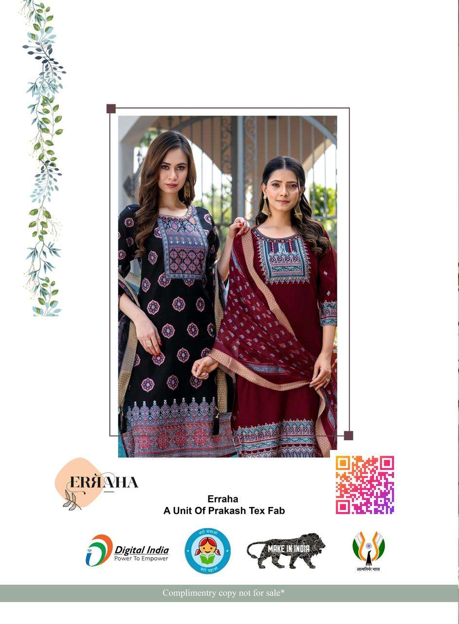 ZARA VOL-2 BY ERRAHA IN PREMIUM VATICAN WITH ADJUSTMENT PRINTS & EMBROIDERY WORK 
