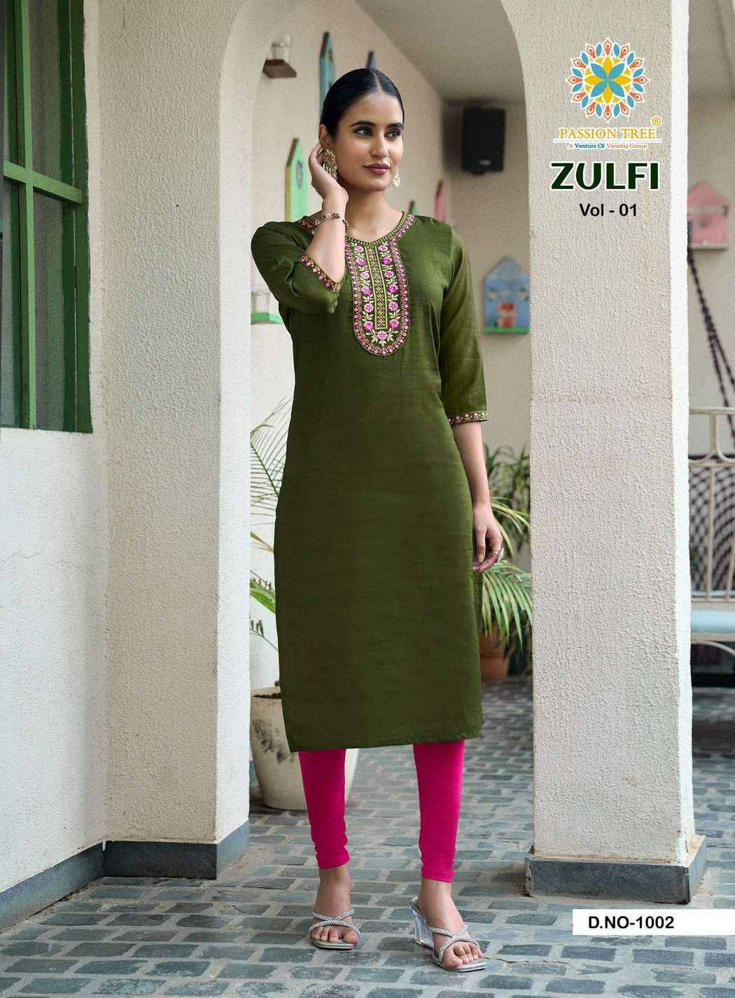 ZULFI VOL-1 BY PASSION TREE IN HEAVY VATICAN PLAIN WITH FANCY EMBROIDERY WORK 