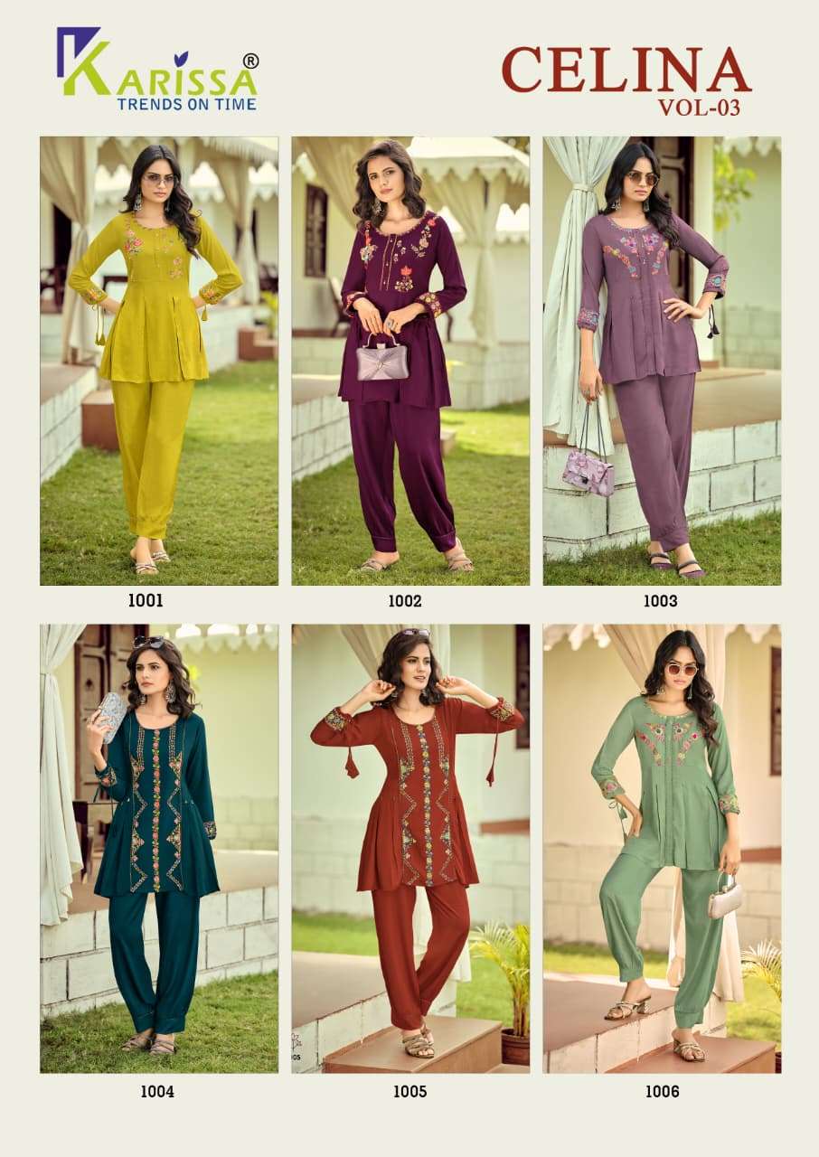 CELINA VOL-3 TOP  PANT CO-ORD SET