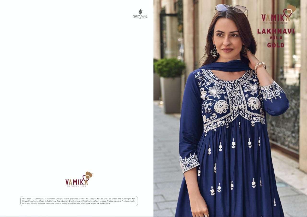  HEAVY REYON GOWN LAKHNAVI VOL-8 GOLD SUPER HIT LAKHNAVI COLLECTION