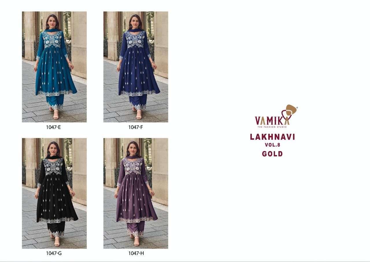  HEAVY REYON GOWN LAKHNAVI VOL-8 GOLD SUPER HIT LAKHNAVI COLLECTION