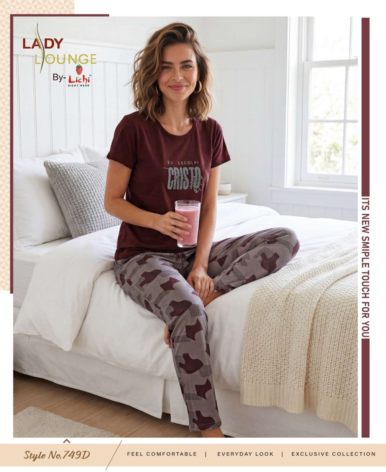 LADY LOUNGE BY LICHI IN NIGHT WEAR COLLECTION WHOLESALER 