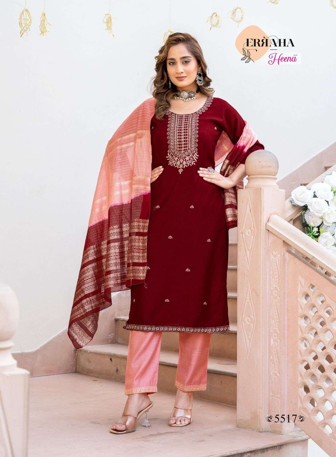 MOST AMAZING PREMIUM VERTICAL STRAIGHT CUT CATALOG WITH CONTRAST MATCHING HEENA VOL-3