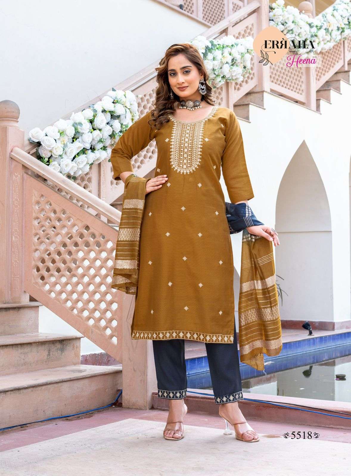 MOST AMAZING PREMIUM VERTICAL STRAIGHT CUT CATALOG WITH CONTRAST MATCHING HEENA VOL-3
