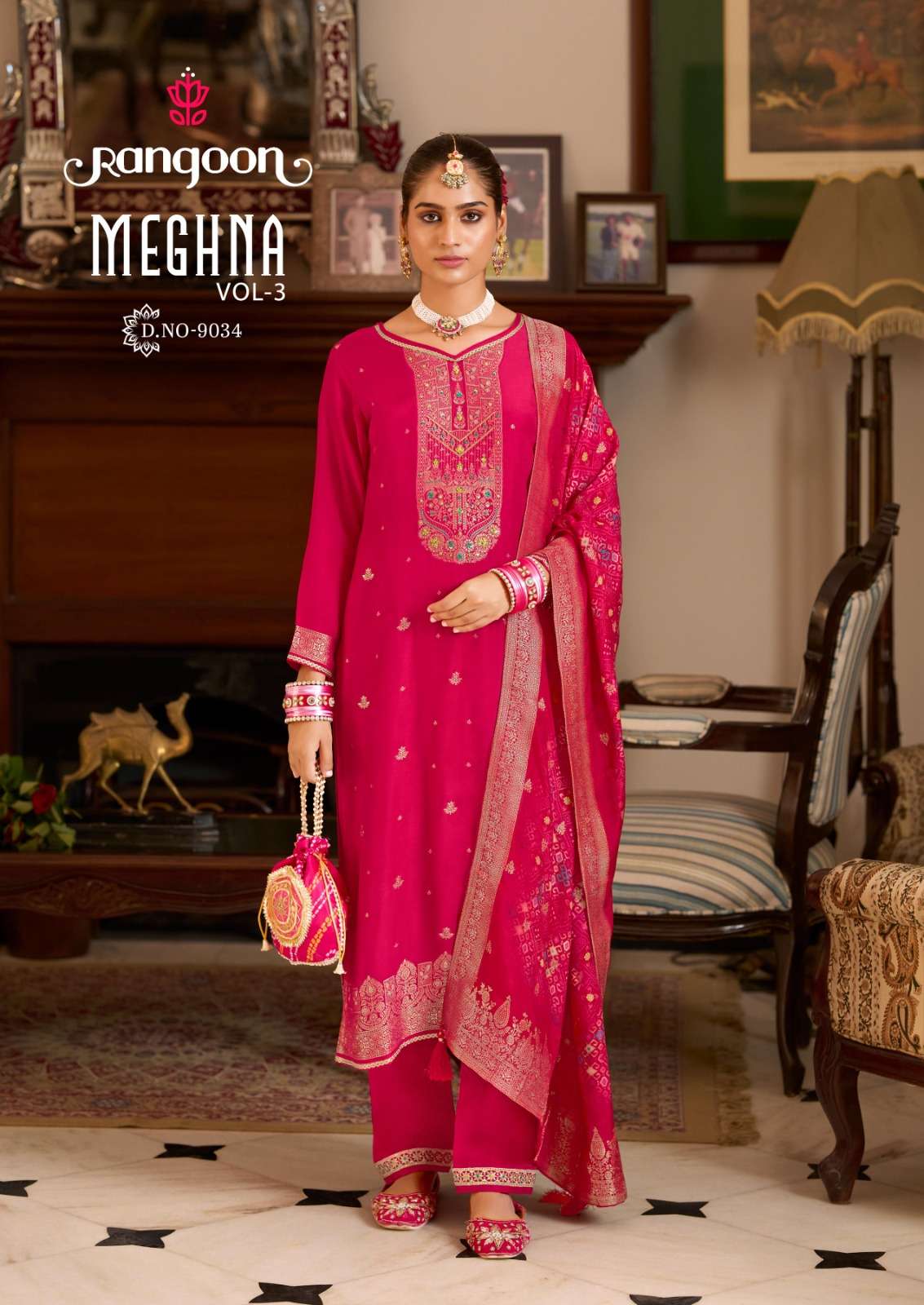 RANGOON  HITTING MARKET WITH EXCLUSEVELY TRENDING KURTI SET BY MEGHAN VOL-3