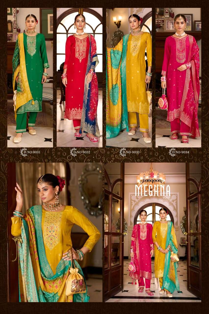 RANGOON  HITTING MARKET WITH EXCLUSEVELY TRENDING KURTI SET BY MEGHAN VOL-3