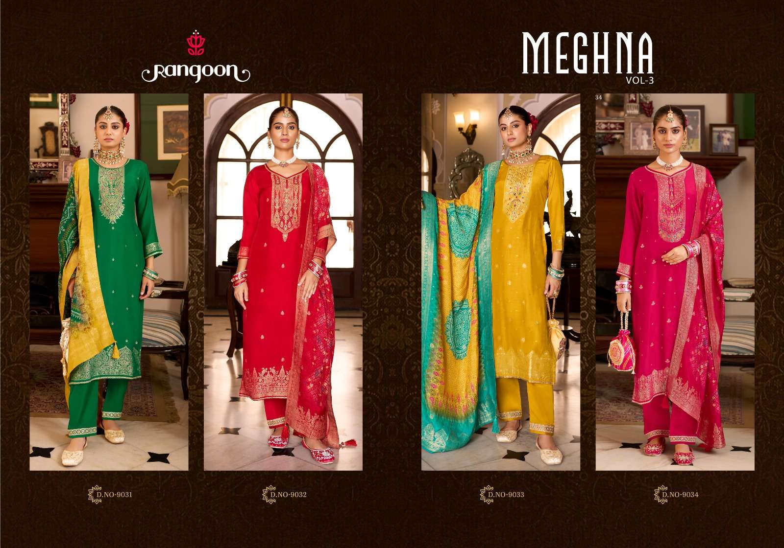 RANGOON  HITTING MARKET WITH EXCLUSEVELY TRENDING KURTI SET BY MEGHAN VOL-3